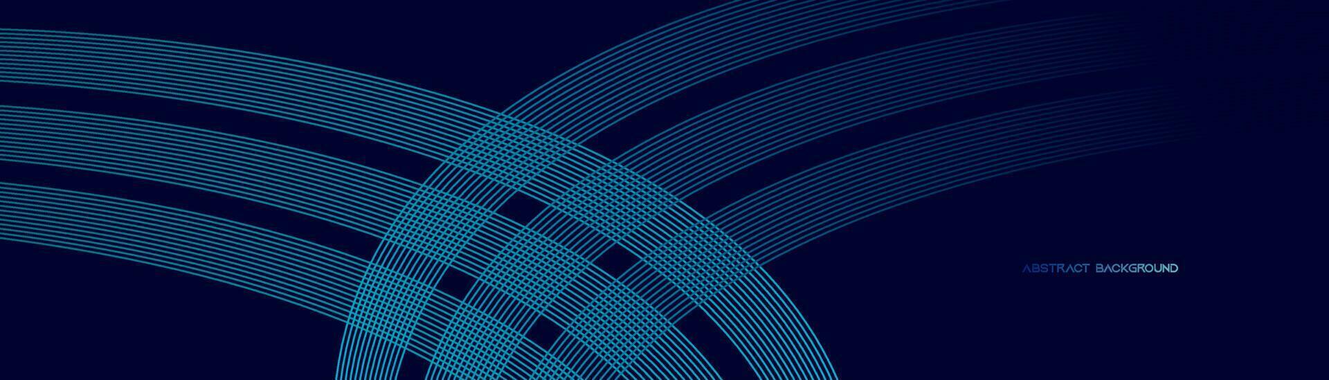 Abstract glowing circle lines on dark blue.brown.orange.yellow background. Geometric line art design. Modern glossy blue outline. Futuristic technology concept. Horizontal banner template. vector