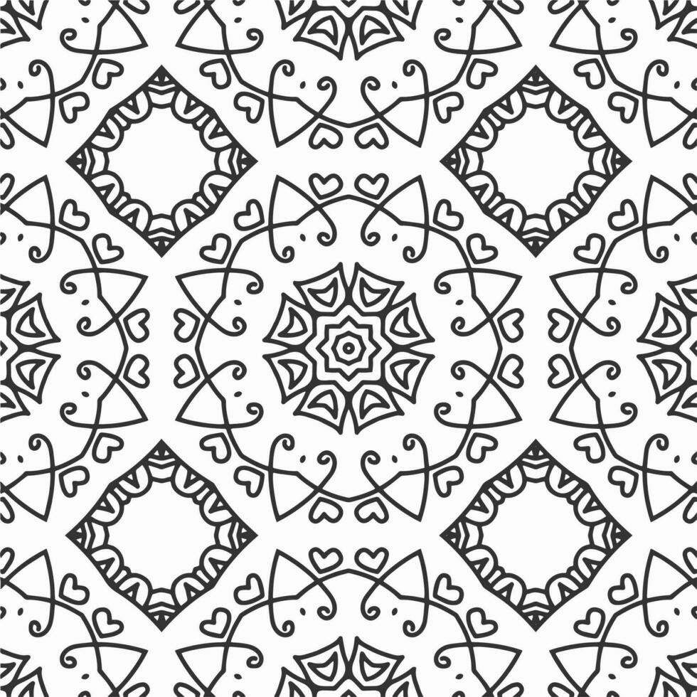 vector geometric flower shapes pattern design background