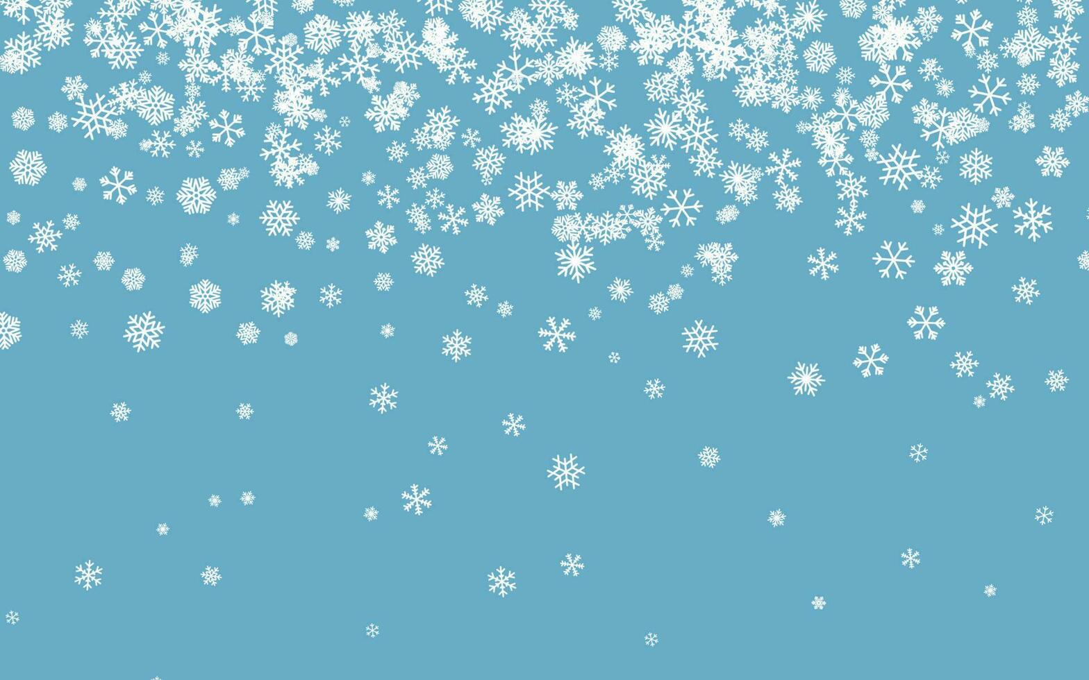 Navidad nieve. que cae copos de nieve en azul antecedentes. nevada. vector ilustración