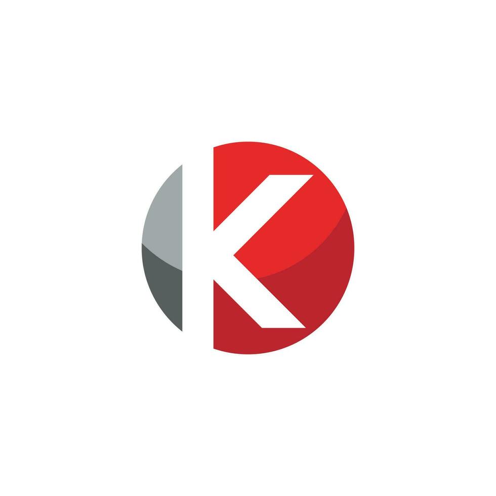 k logo hexágono ilustración icono vector