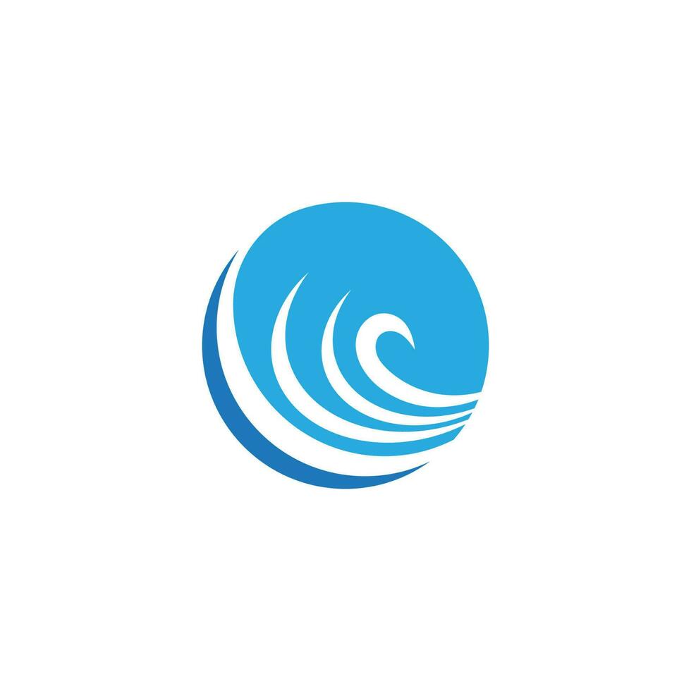 Water wave icon vector