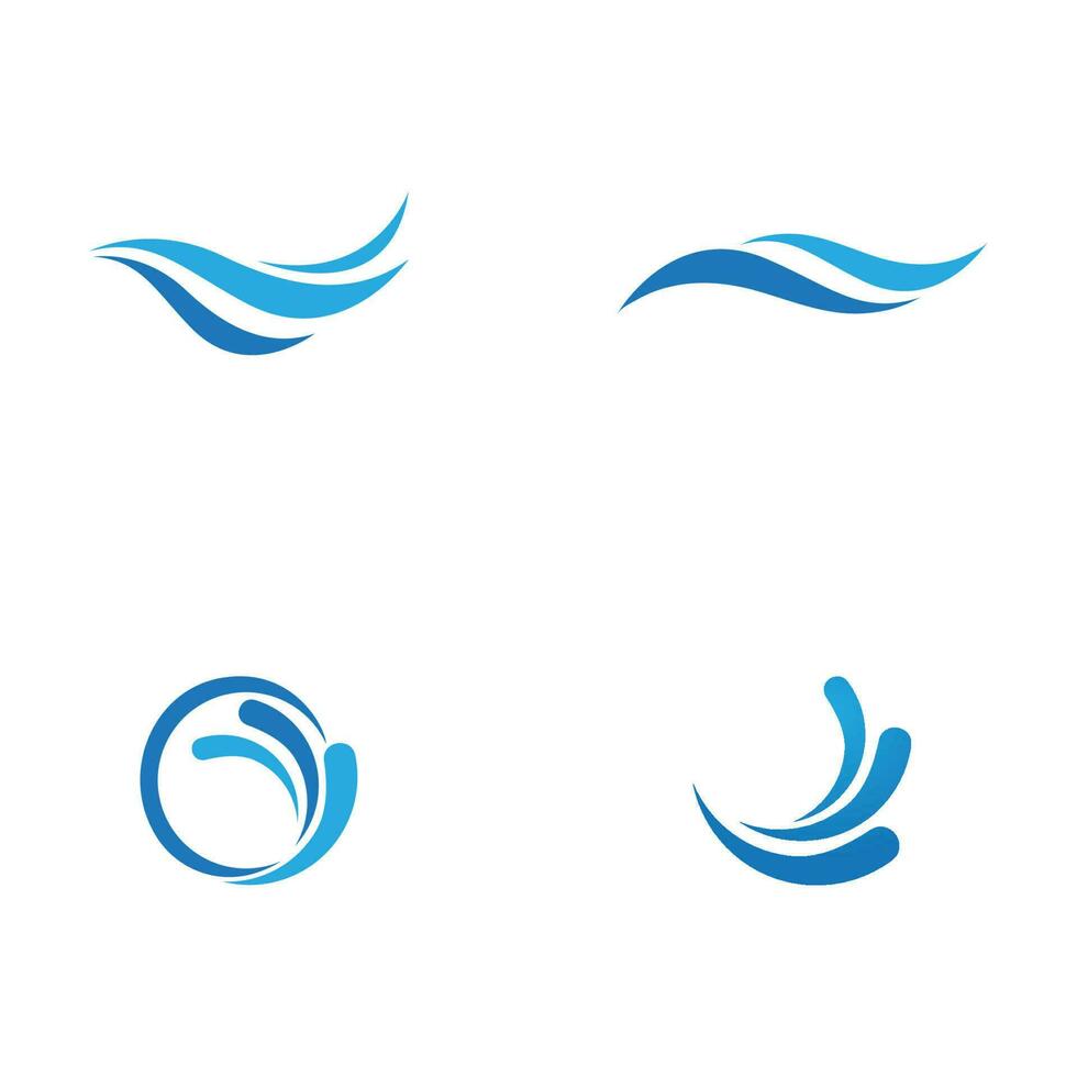 vector de icono de onda de agua