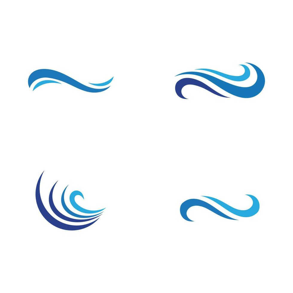 vector de icono de onda de agua