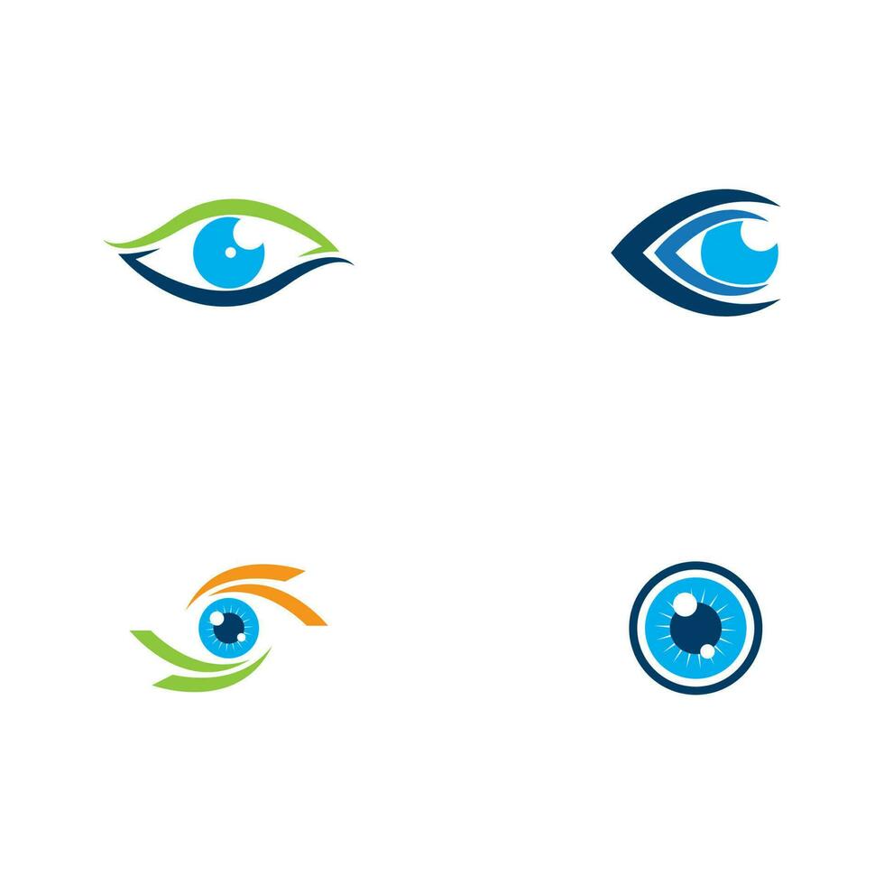 diseño de logotipo de vector de cuidado de los ojos