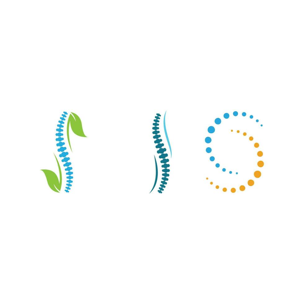 Spine diagnostics symbol logo template vector