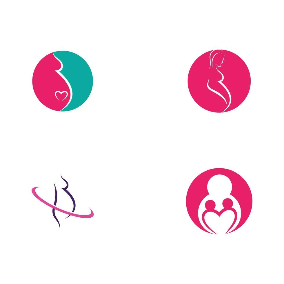 Pregnant template vector icon