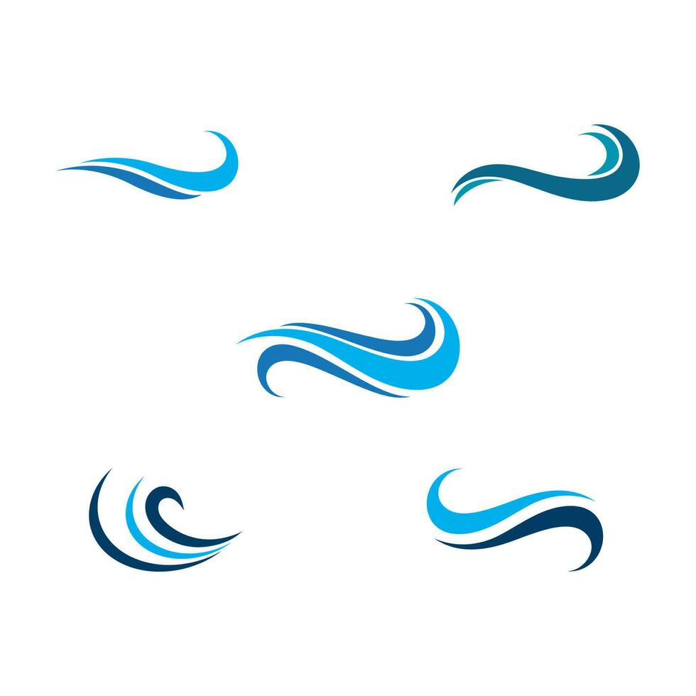 Water wave icon vector