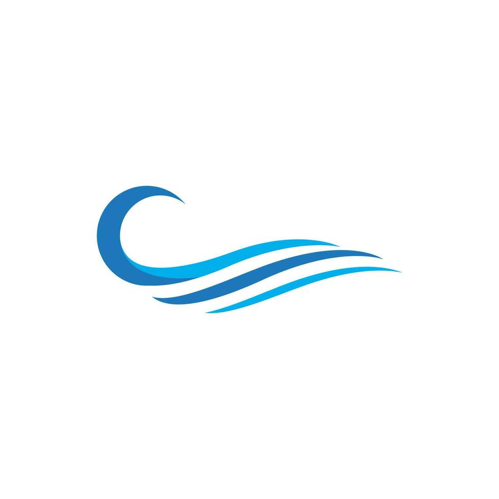 Water wave icon vector