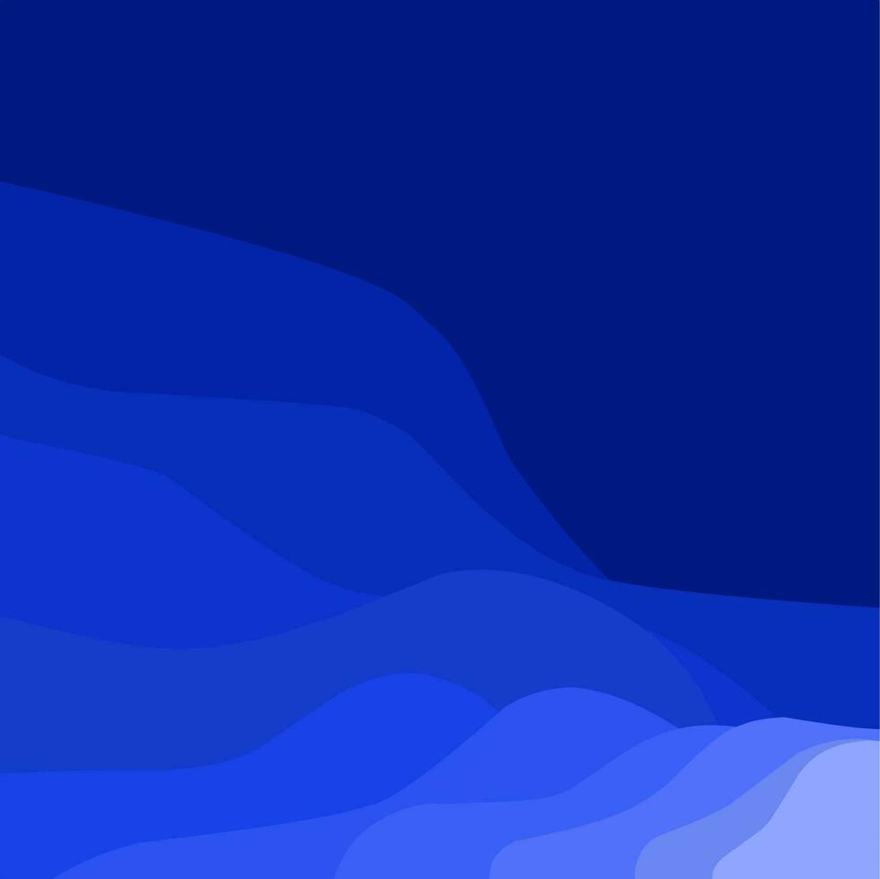 Abstract blue wave vector background in flat design style. Abstract Water Wave design