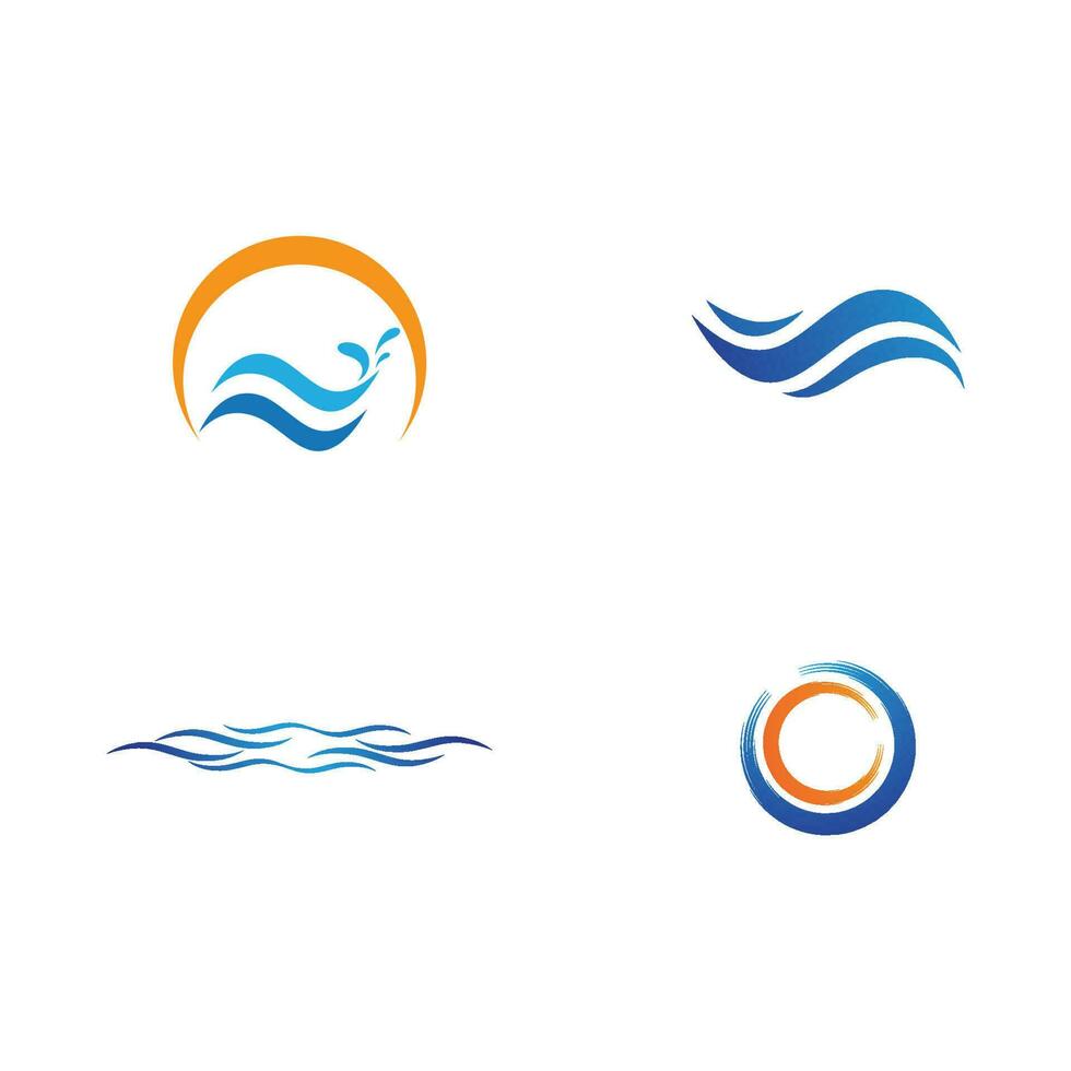 vector de icono de onda de agua