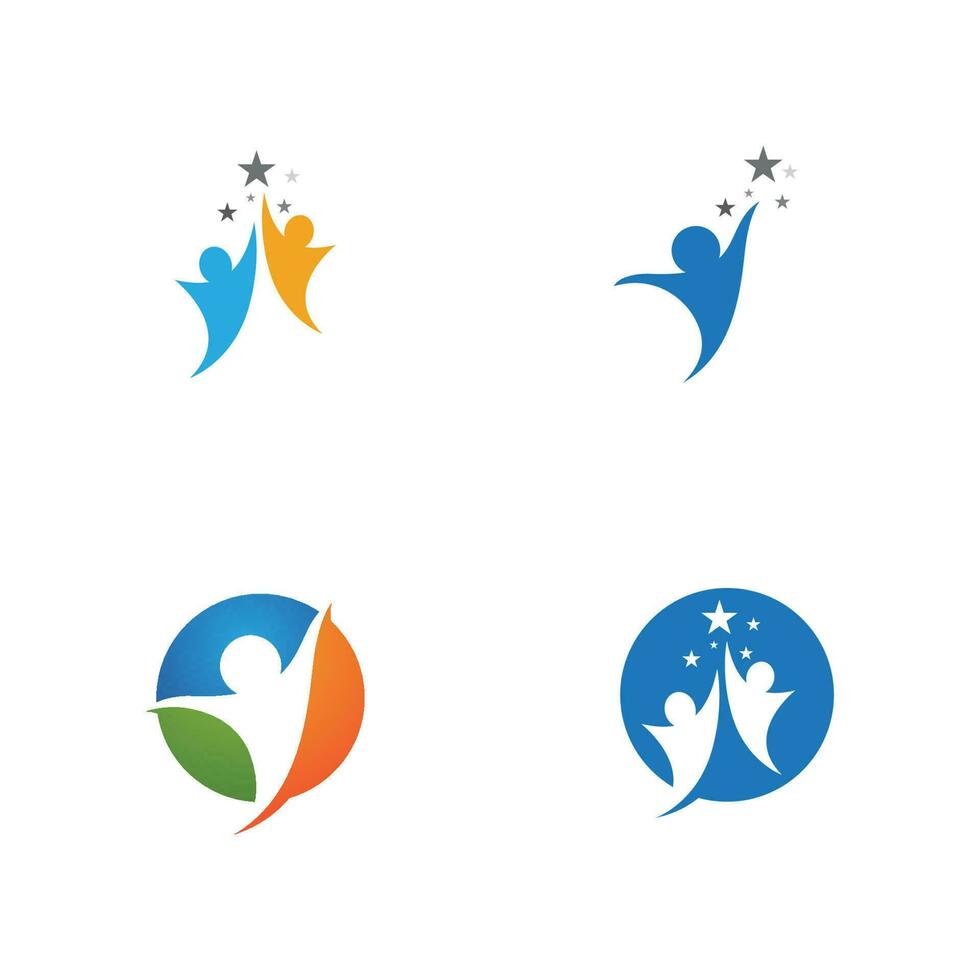 Human character logo sign vector