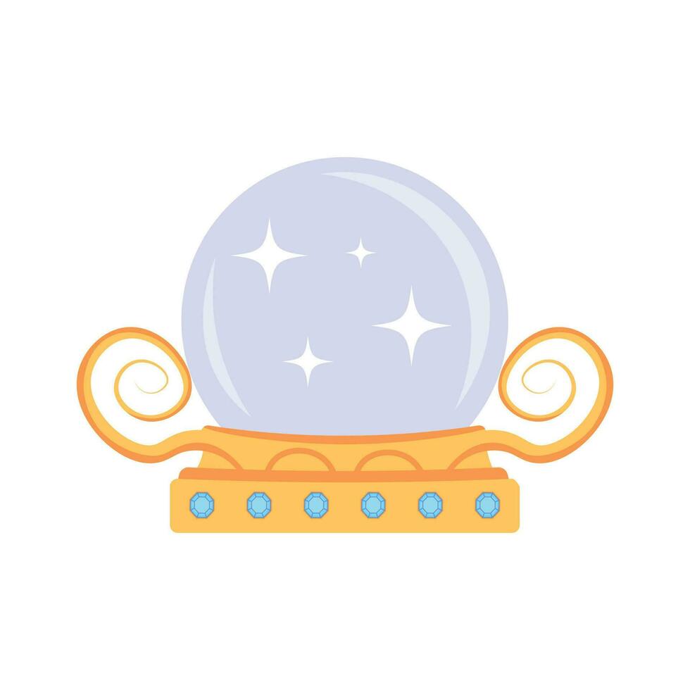 Magic ball with golden stand vector