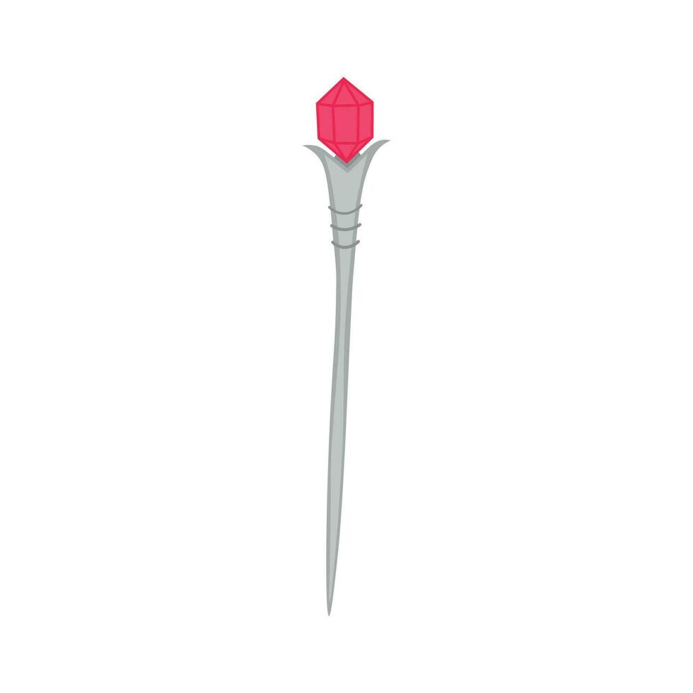 Red Gem Staff vector