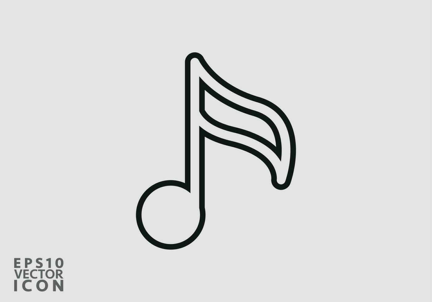 música icono vector, melodía, canción, nota, sonido, audio firmar aislado en blanco antecedentes. de moda plano estilo para gráfico diseño, logo, web sitio, social medios de comunicación, ui, móvil aplicación, eps10 vector