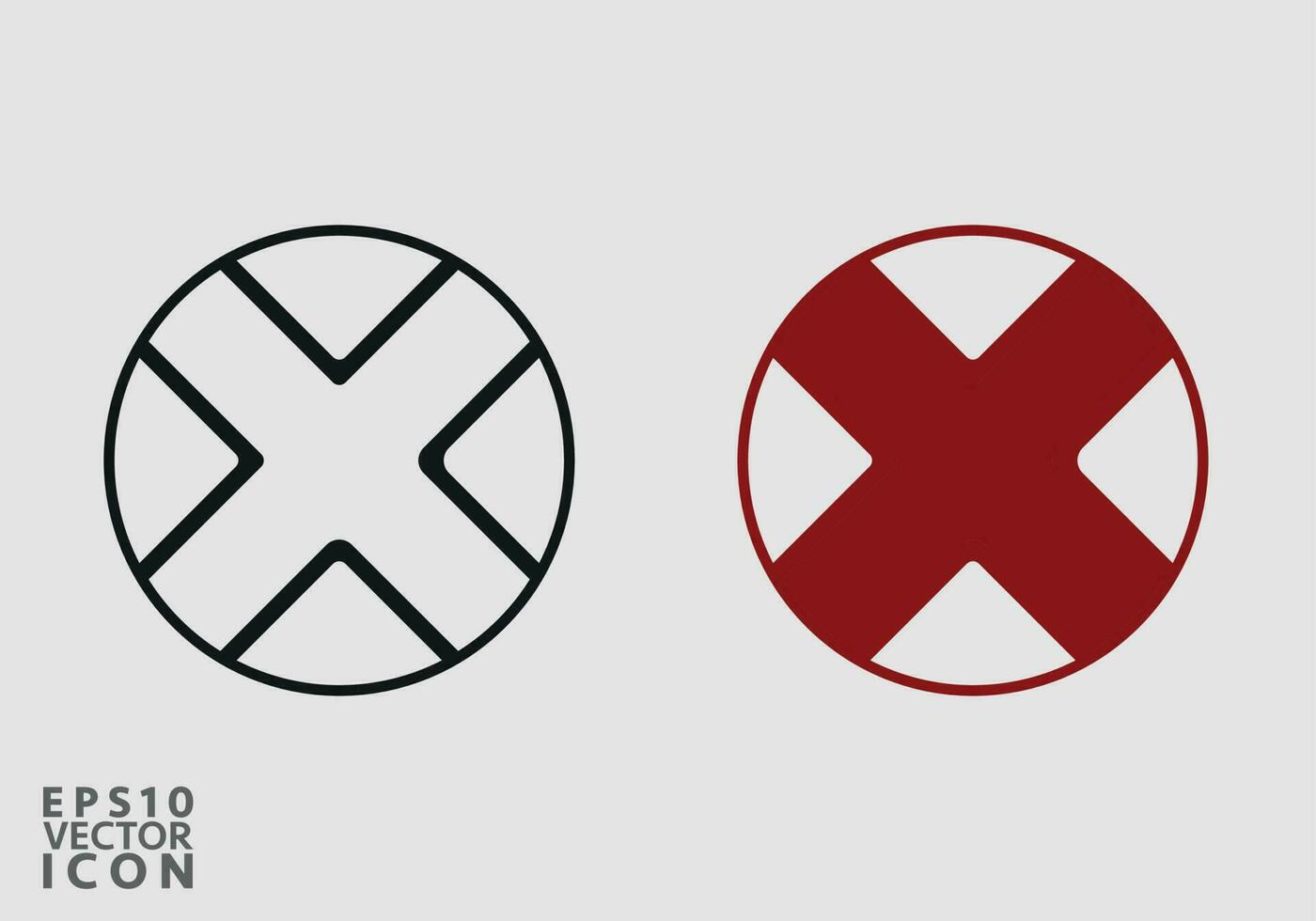 Cross Icon. Cancel icon. Close icon, Stop Icon - Prohibition Vector, Sign and Symbol for Design, Presentation, Website or Apps Elements. vector