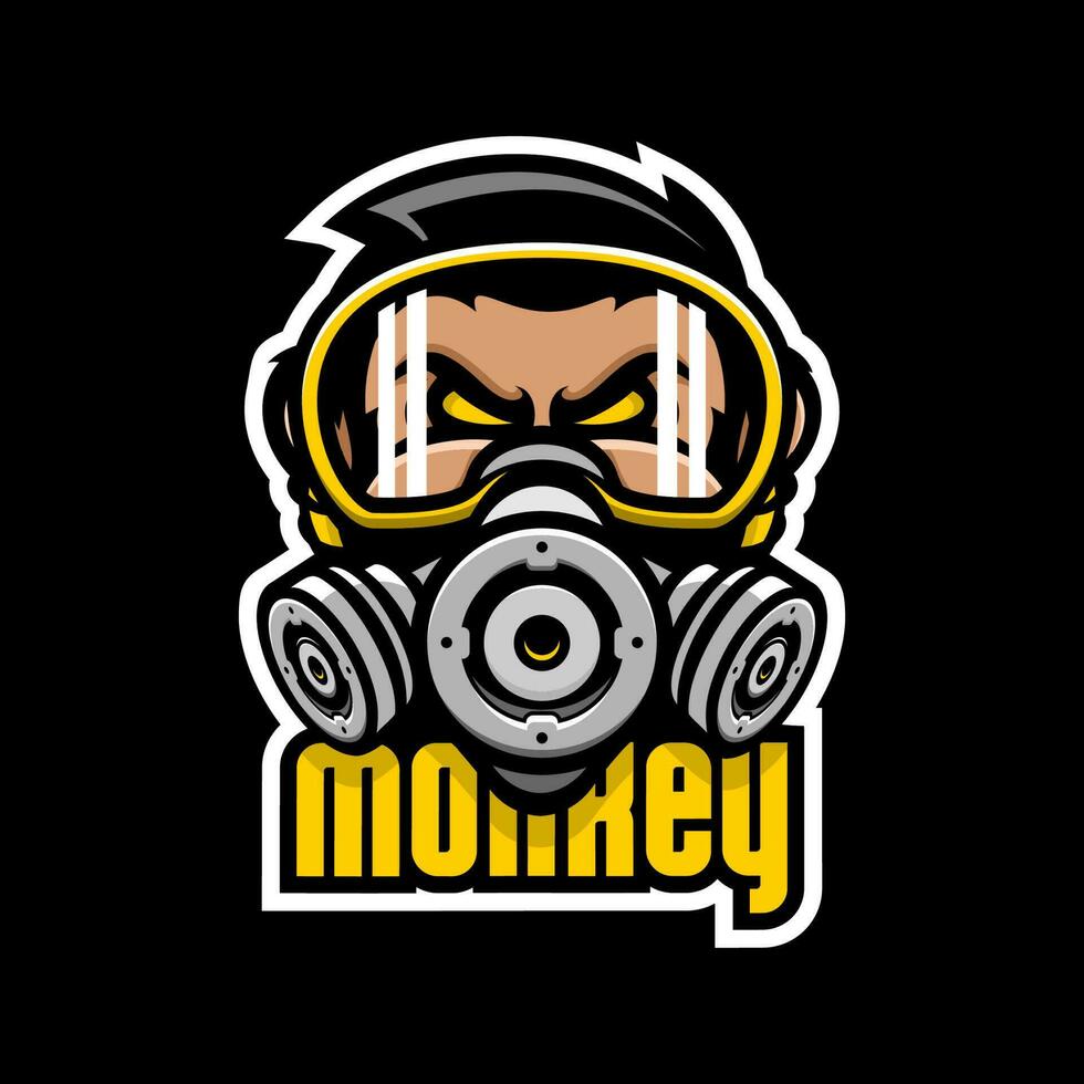 MONKEY GAS MASK vector