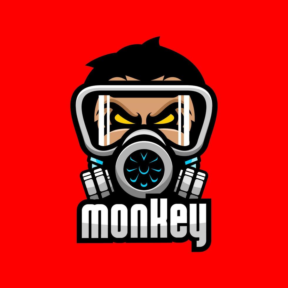 MONKEY GAS MASK VECTOR