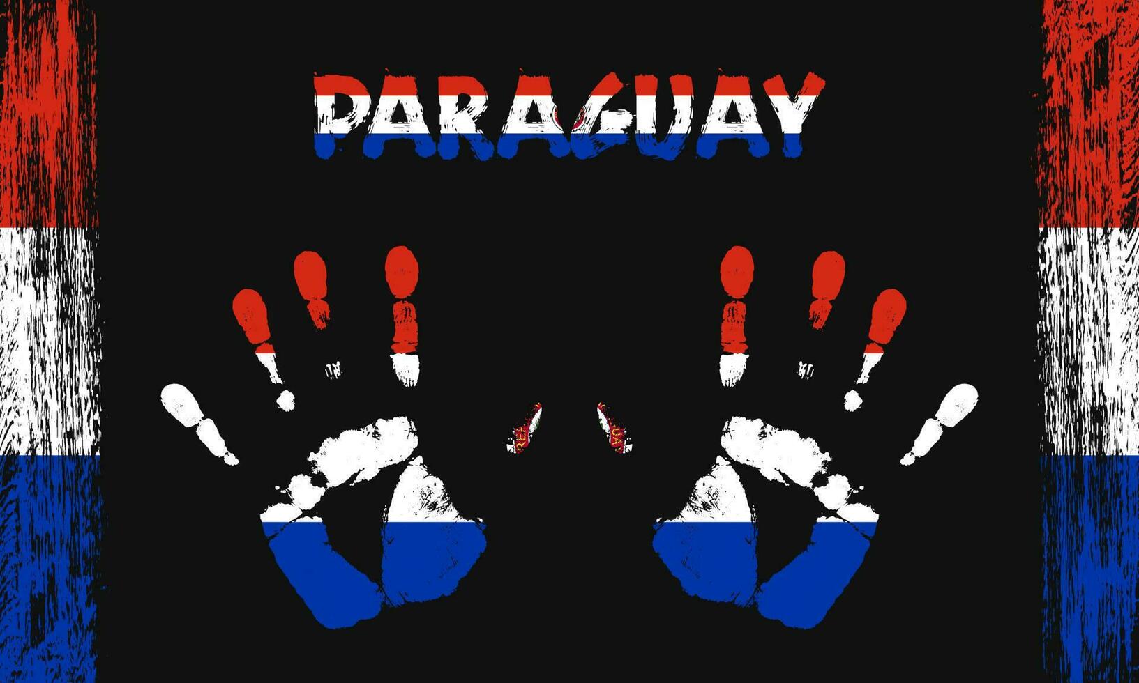 vector bandera de paraguay con un palma