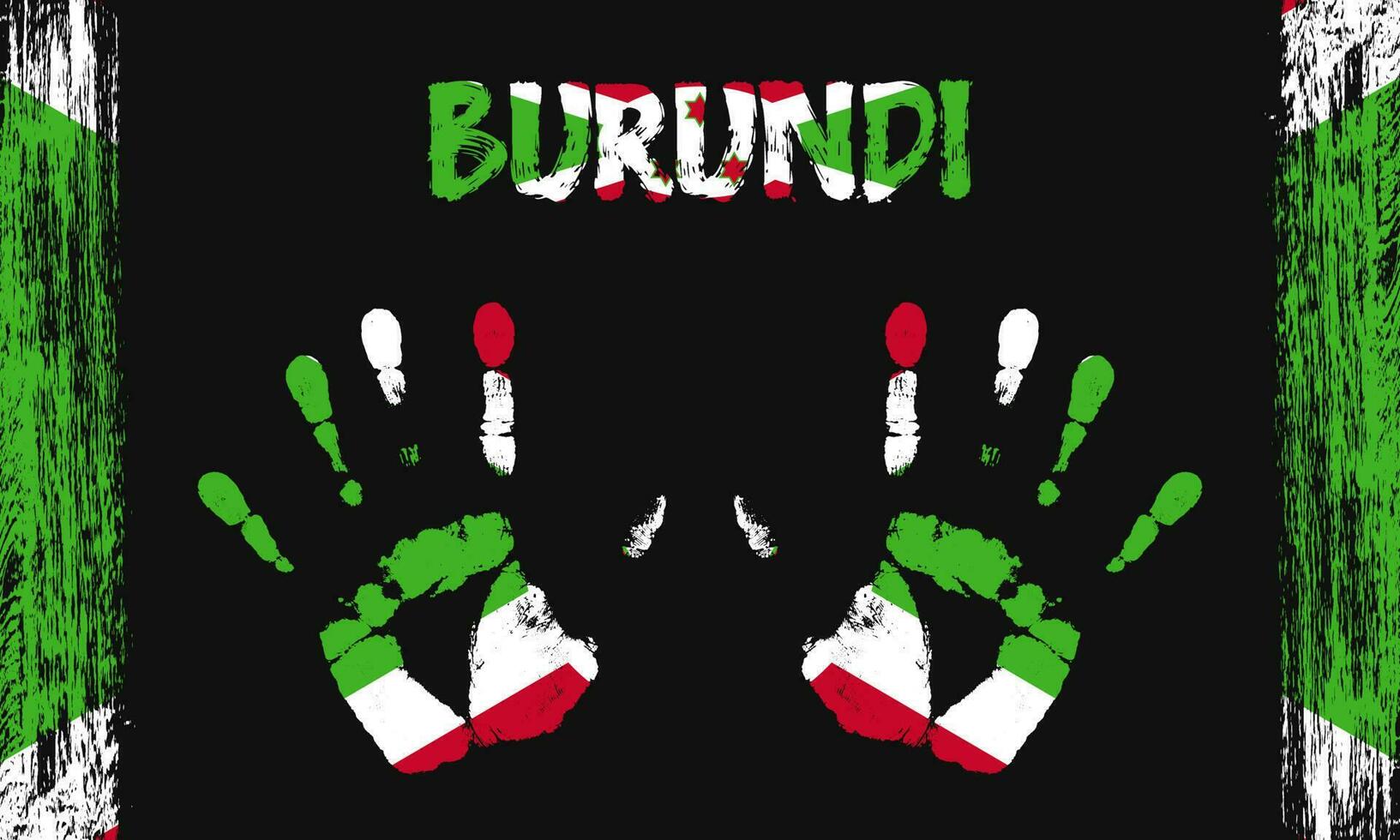 vector bandera de Burundi con un palma