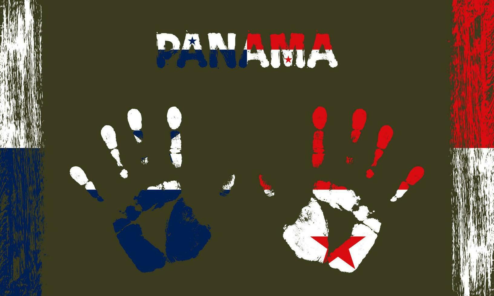 vector bandera de Panamá con un palma