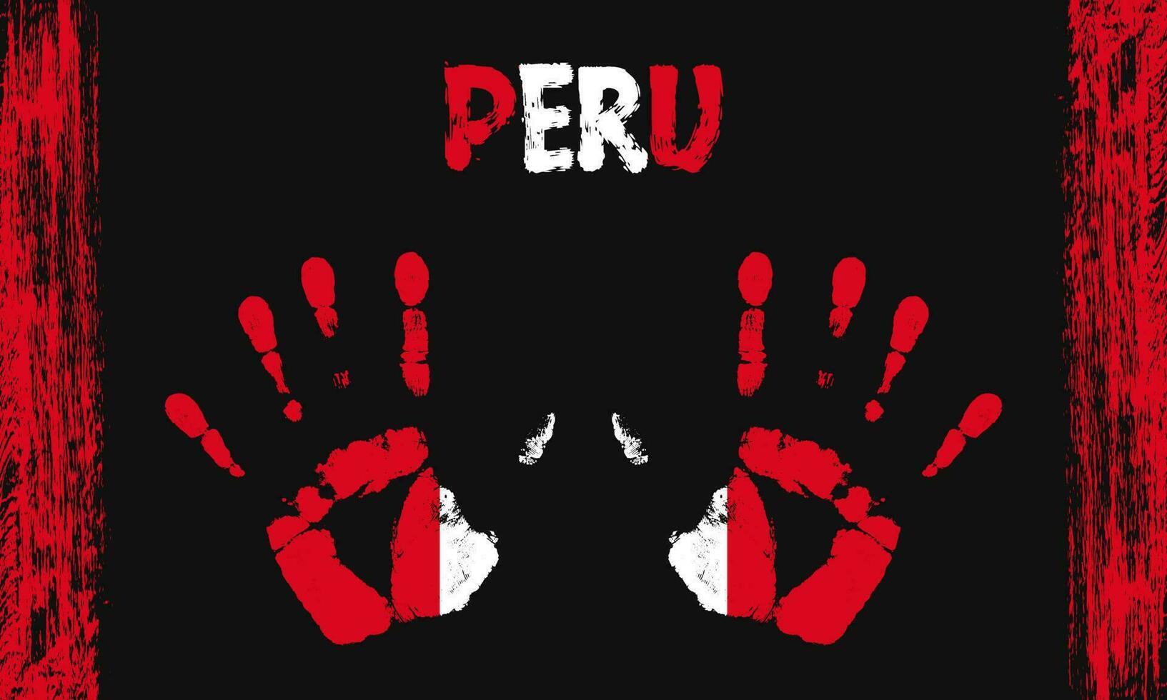 vector bandera de Perú con un palma