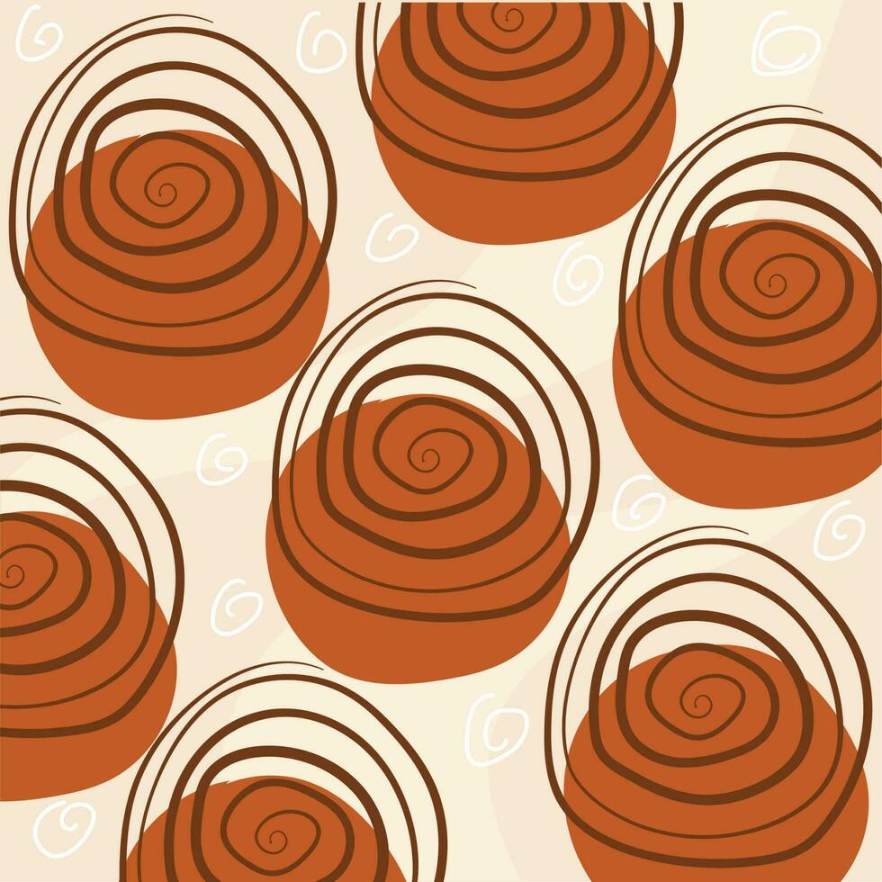 Hand drawn illustration background with circle shapes Vector illustration