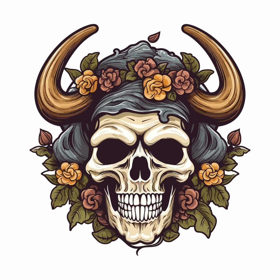 A fierce Viking warrior hand-drawn logo design, perfect for a sports team or brand wanting to convey strength and resilience vector