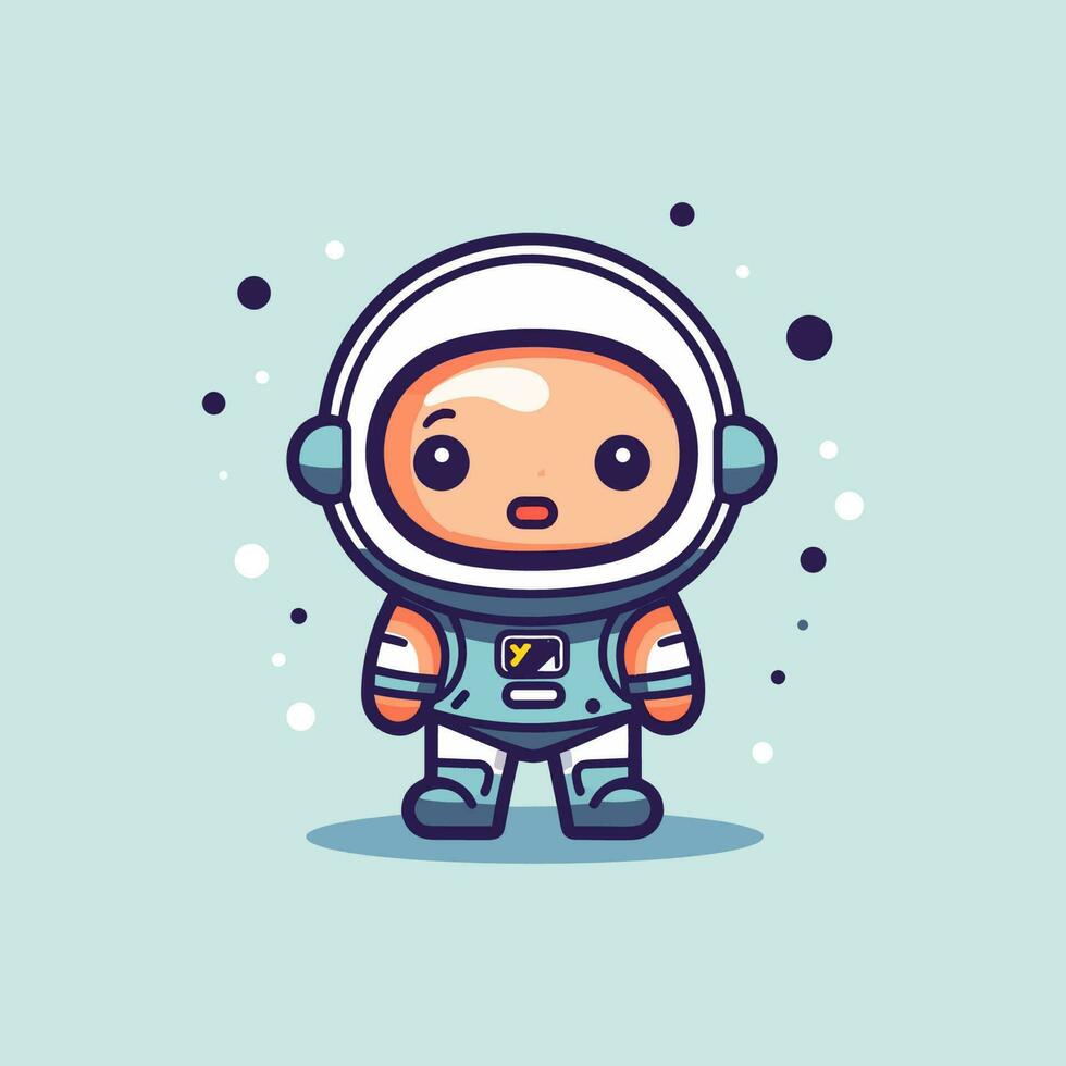 linda mascota astronauta dibujos animados astronauta ilustración vector