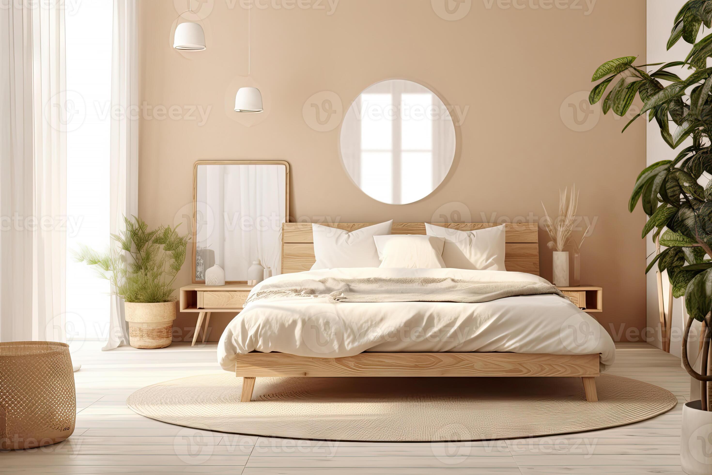 White and 2024 beige bed