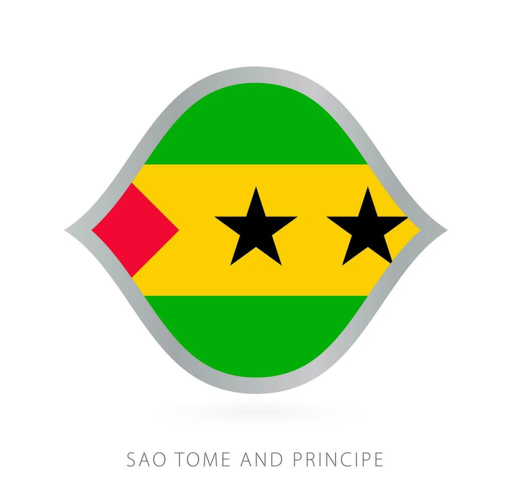 Sao Tome and Principe national team flag in style for international basketball competitions. vector
