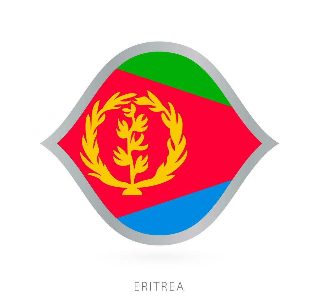 Eritrea national team flag in style for international basketball competitions. vector