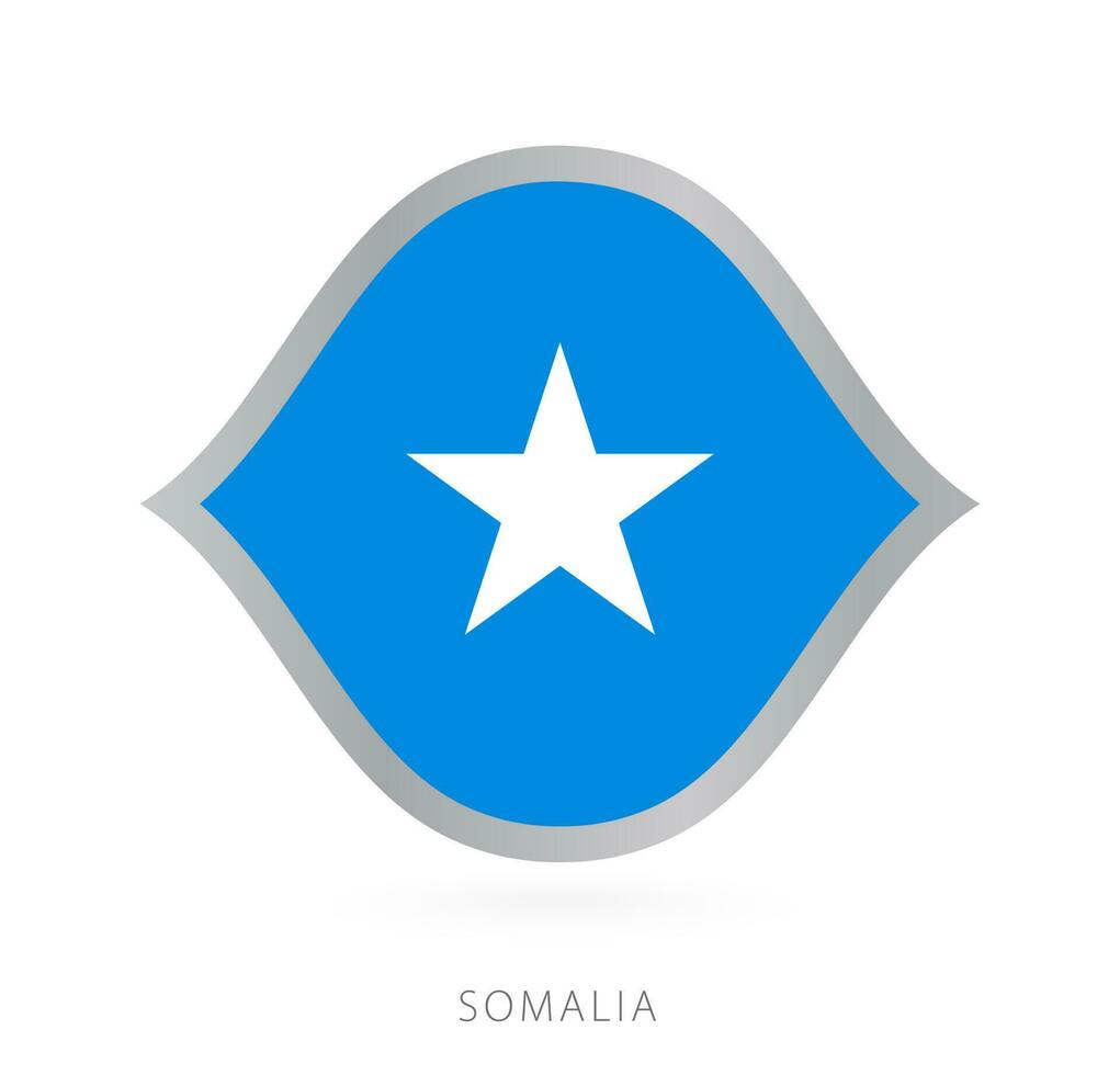 Somalia nacional equipo bandera en estilo para internacional baloncesto competiciones vector