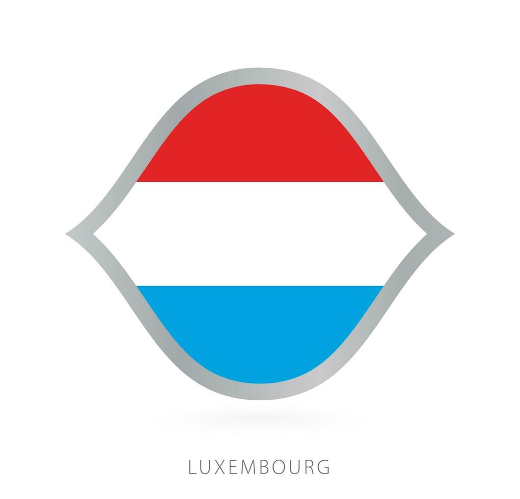 Luxembourg national team flag in style for international basketball competitions. vector