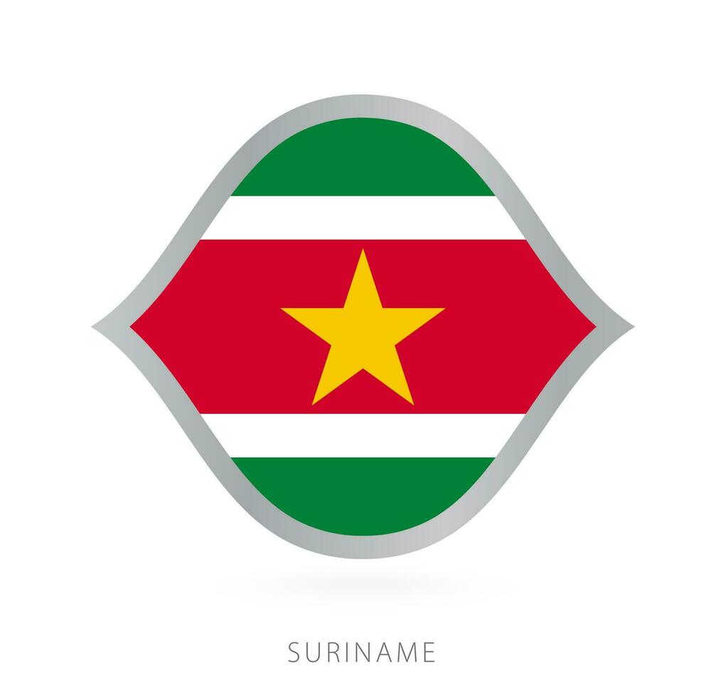 Suriname national team flag in style for international basketball competitions. vector