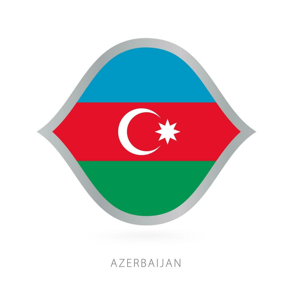 Azerbaijan national team flag in style for international basketball competitions. vector