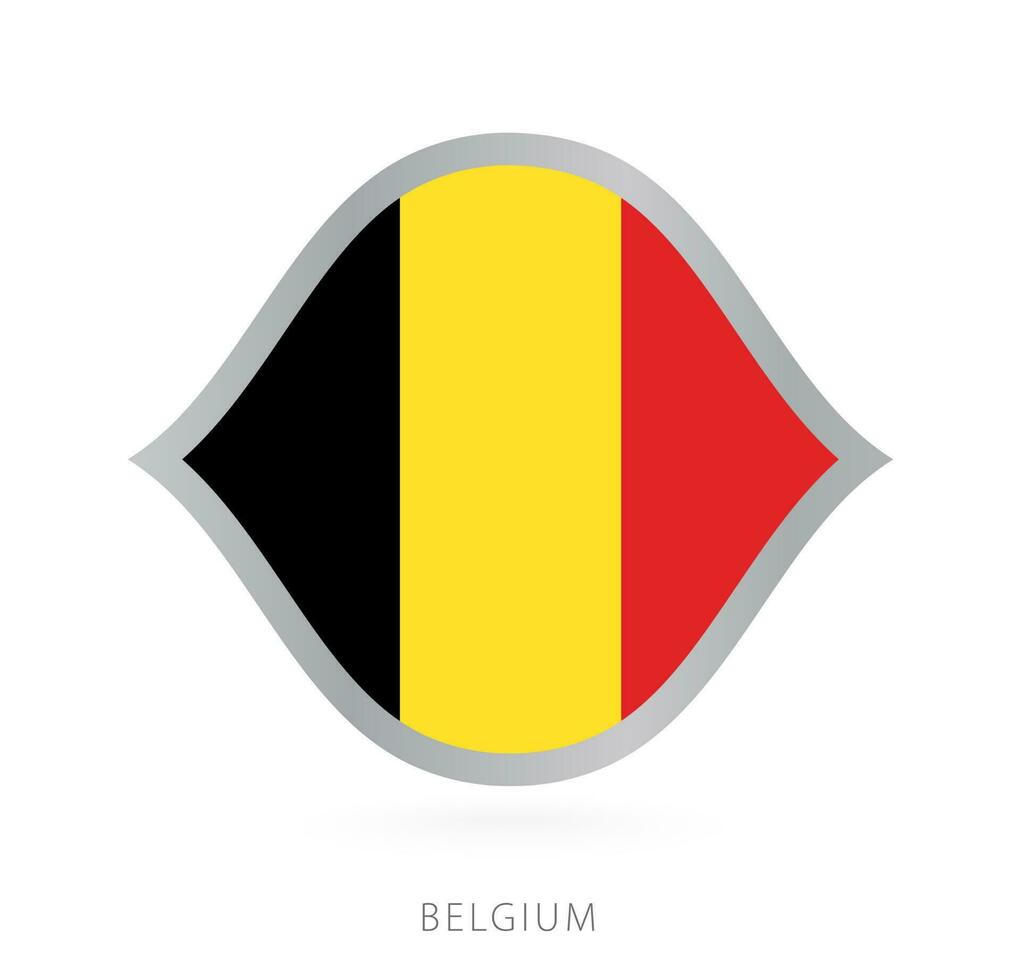 Belgium national team flag in style for international basketball competitions. vector