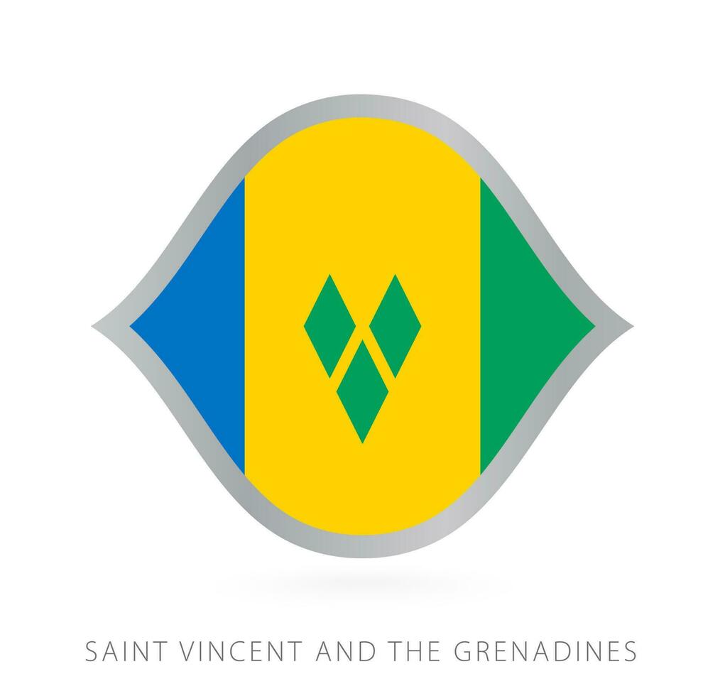 Saint Vincent and the Grenadines national team flag in style for international basketball competitions. vector