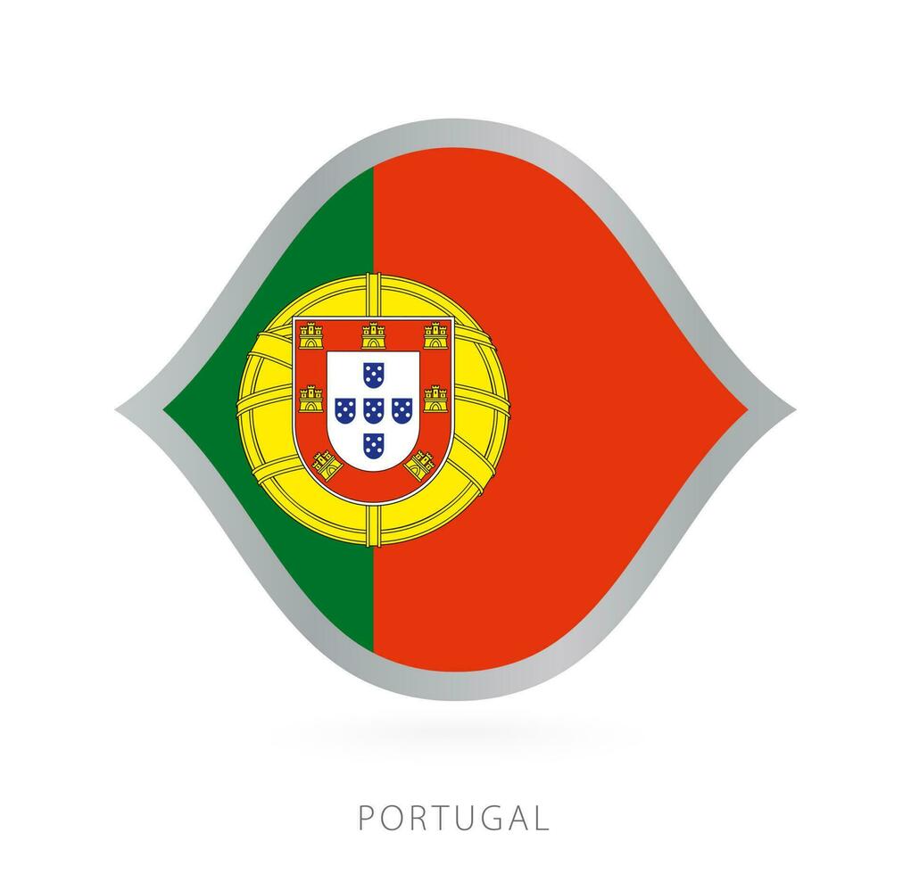 Portugal nacional equipo bandera en estilo para internacional baloncesto competiciones vector