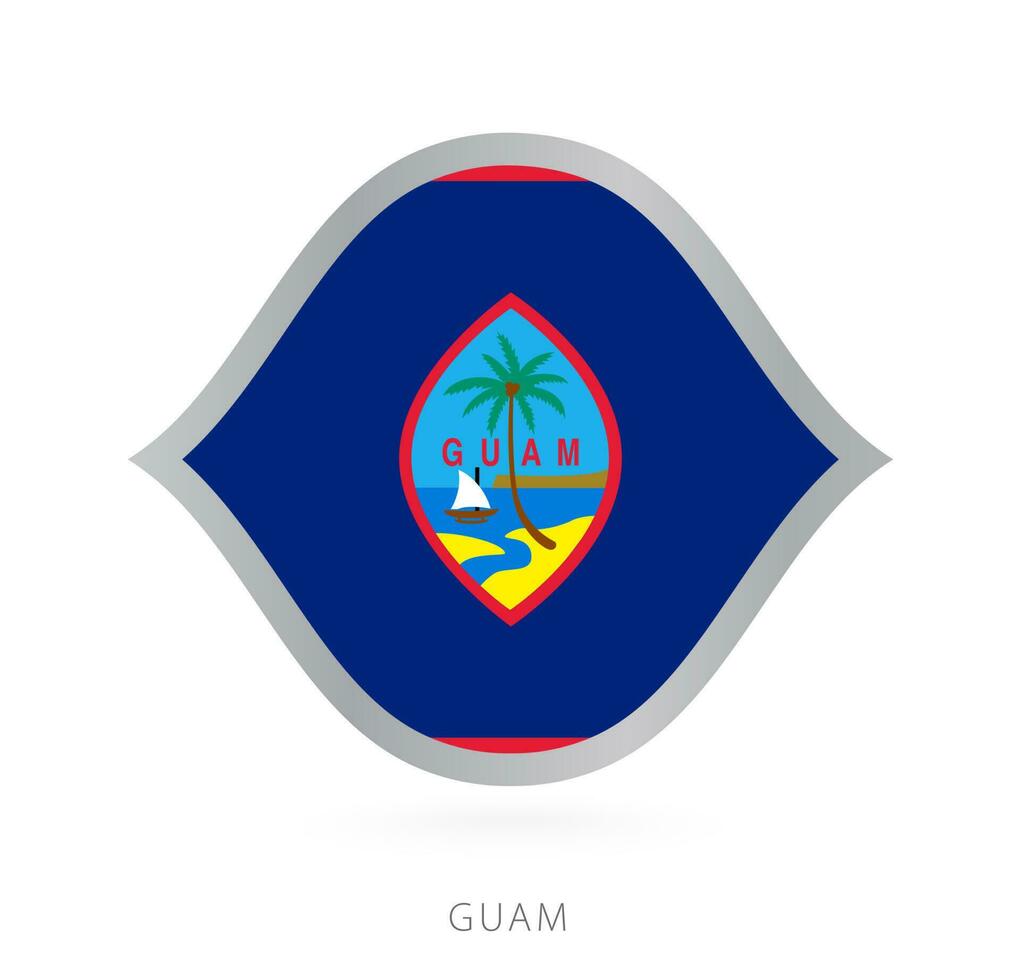 Guam national team flag in style for international basketball competitions. vector