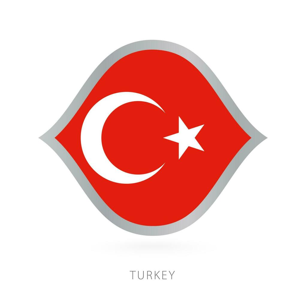 Turquía nacional equipo bandera en estilo para internacional baloncesto competiciones vector