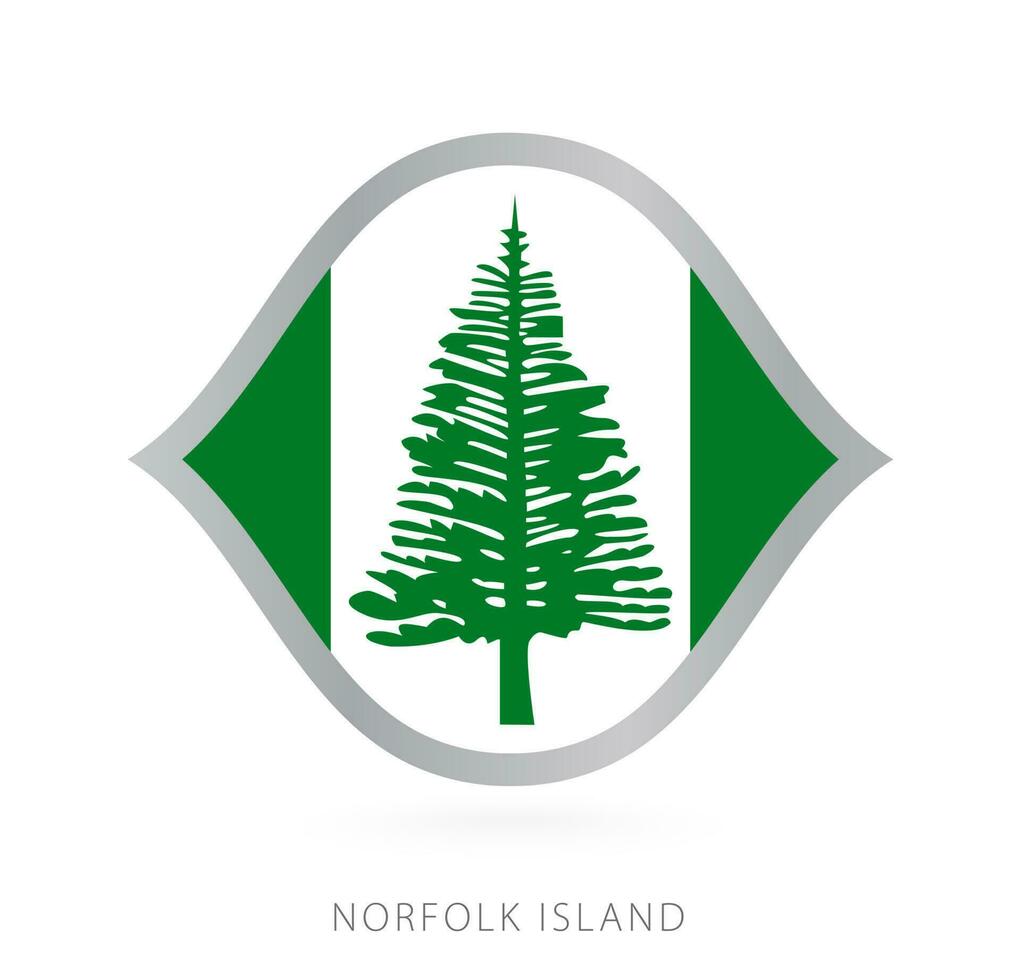 norfolk isla nacional equipo bandera en estilo para internacional baloncesto competiciones vector
