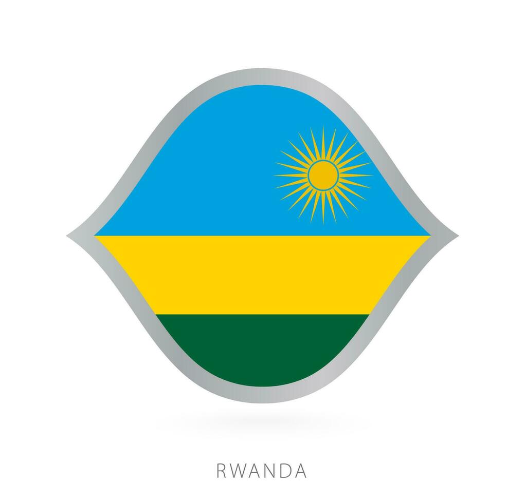 Rwanda national team flag in style for international basketball competitions. vector