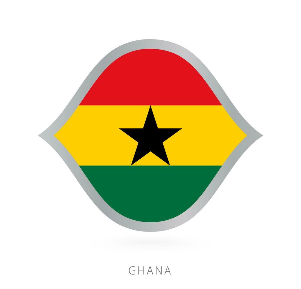 Ghana nacional equipo bandera en estilo para internacional baloncesto competiciones vector