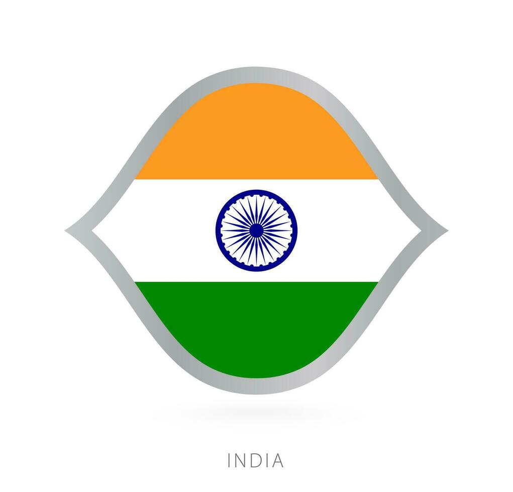 India national team flag in style for international basketball competitions. vector