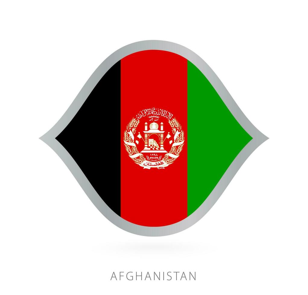 Afghanistan national team flag in style for international basketball competitions. vector