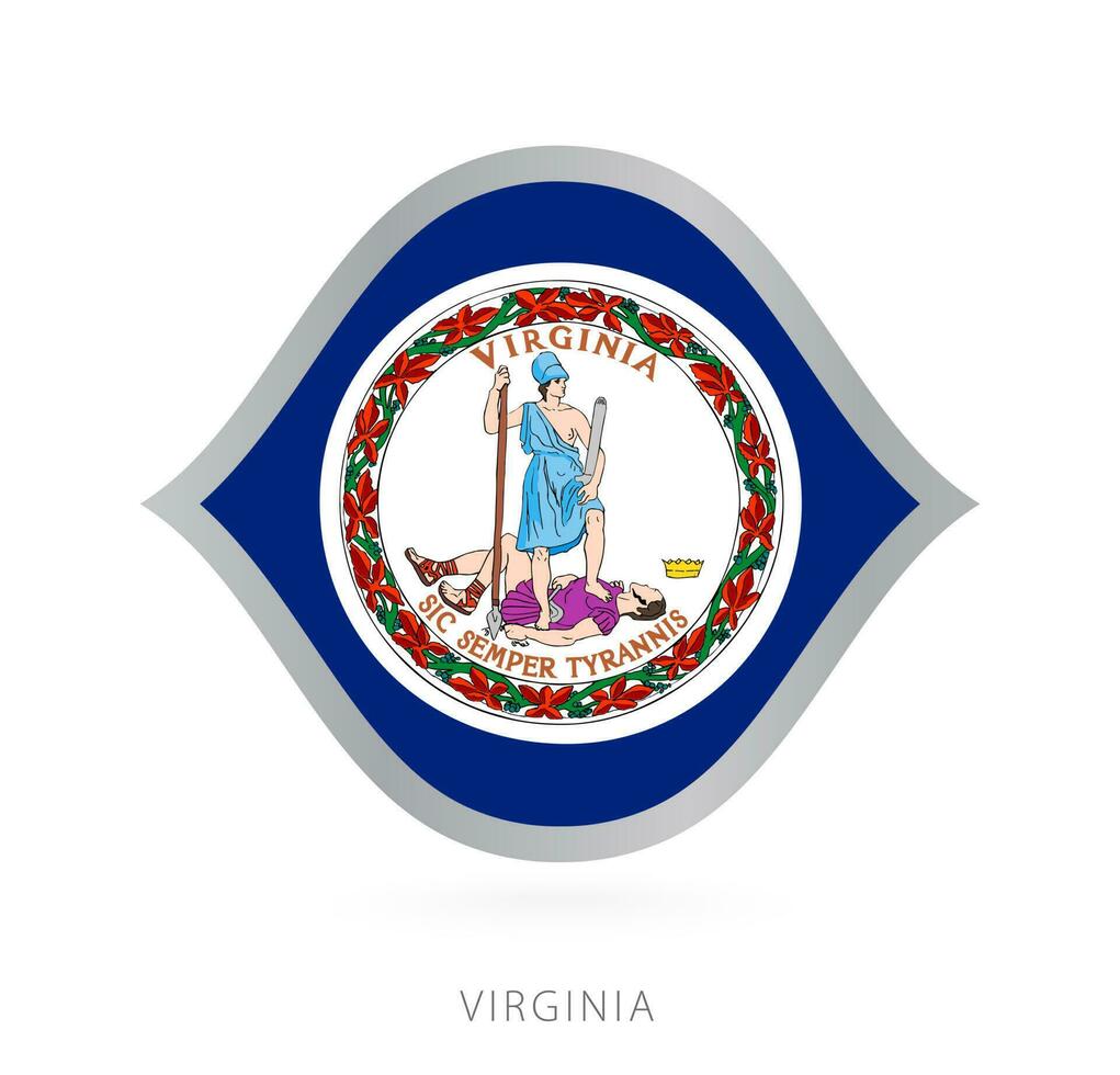 Virginia nacional equipo bandera en estilo para internacional baloncesto competiciones vector