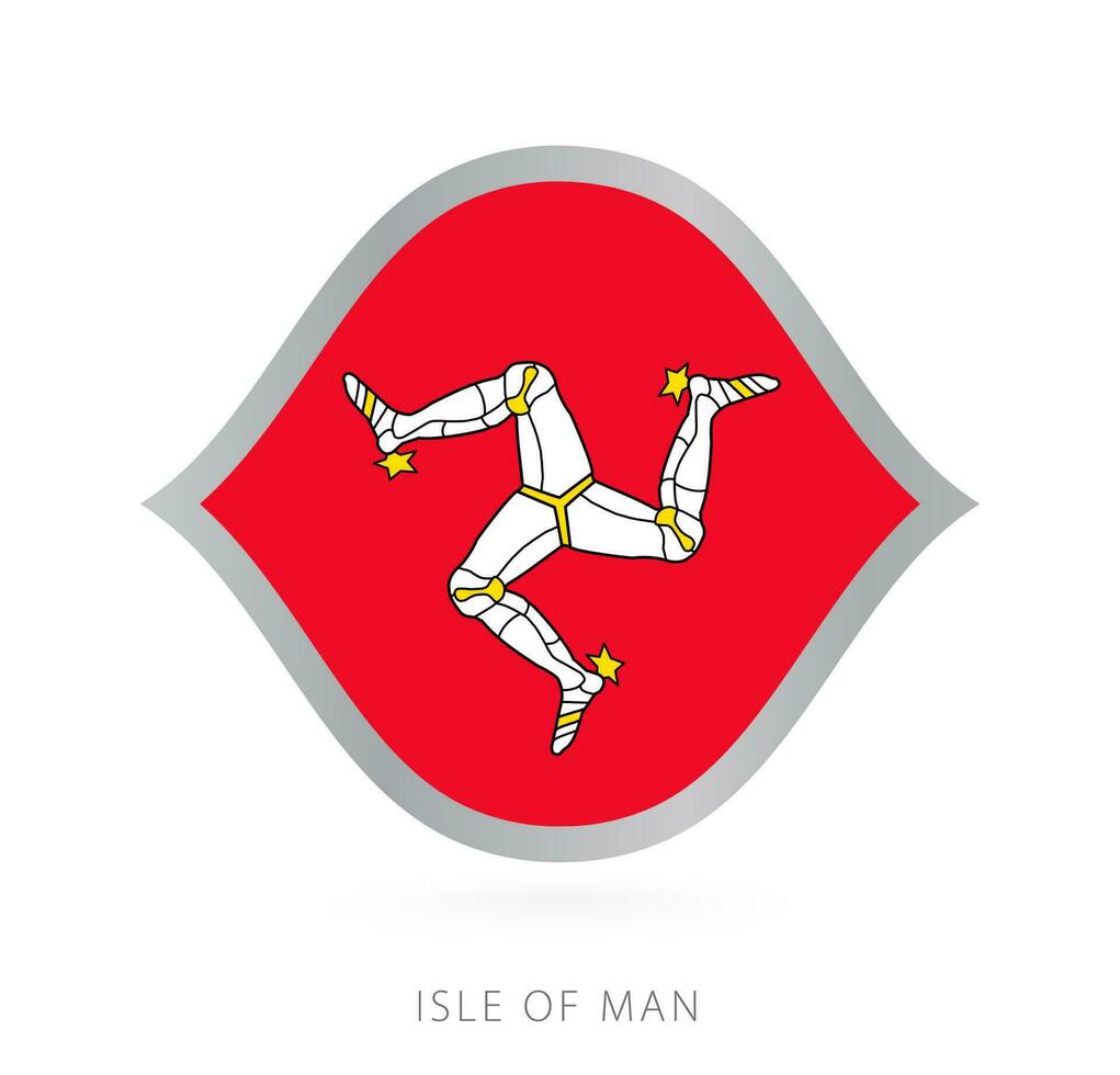 Isle of Man national team flag in style for international basketball competitions. vector