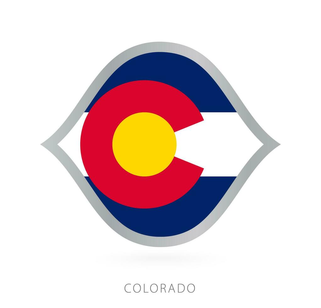 Colorado national team flag in style for international basketball competitions. vector