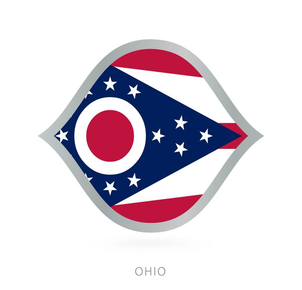 Ohio nacional equipo bandera en estilo para internacional baloncesto competiciones vector