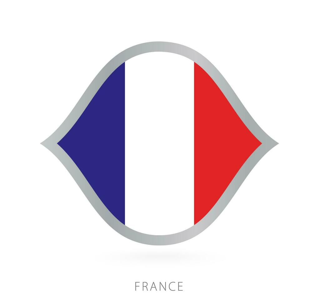 Francia nacional equipo bandera en estilo para internacional baloncesto competiciones vector